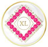 White CLEAN Time Tri-Plate with NEON PINK