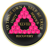 Crystallized Tri-Plate Black with NEON PINK