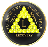 Crystallized Tri-Plate Black with NEON YELLOW