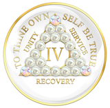 White AA Chip with White Pearls and Clear CZ Crystals