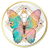 CLEAN Time Butterfly with AB and Gold Crystals