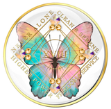 CLEAN Time Butterfly with AB and Gold Crystals