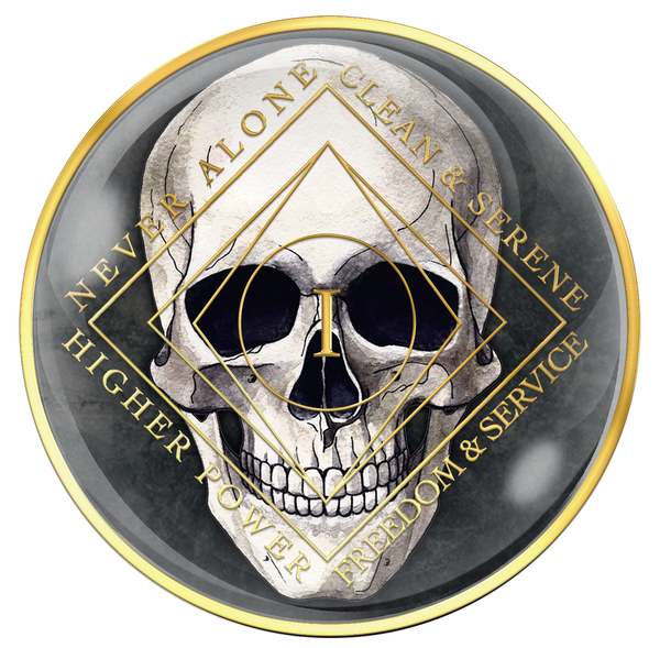 CLEAN Time Black Medallion with Skull
