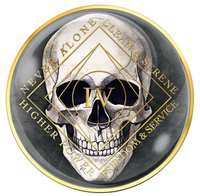 CLEAN Time Black Medallion with Skull