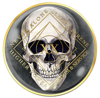 CLEAN Time Black Medallion with Skull
