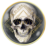 CLEAN Time Black Medallion with Skull