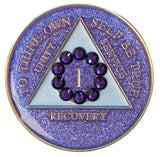 Crystallized Glitter Tri-plate Purple Unity