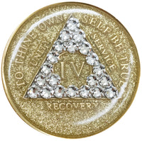 Crystallized Tri-plate Glitter Gold Diamond