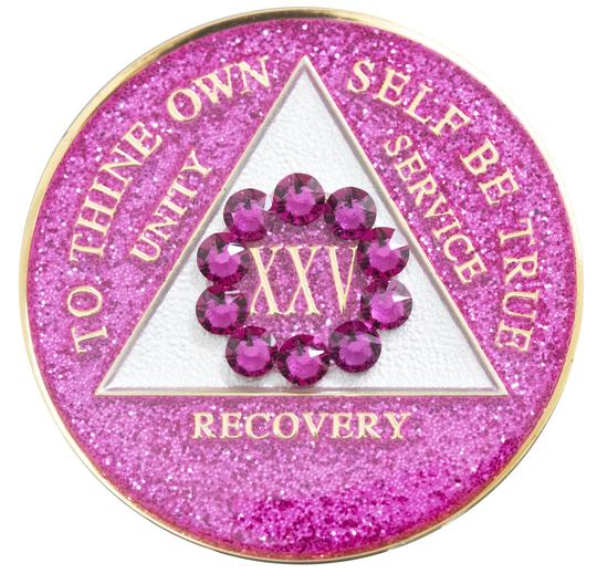 Crystallized Glitter Pink Tri-Plate Unity