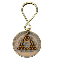 Bronze Crystallized Key-tag