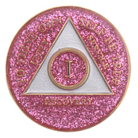 Glitter Tri-Plate Pink